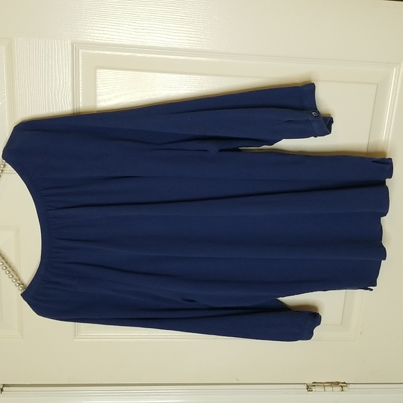 D&co. Womens Blue Button Down Top - Picture 3 of 7